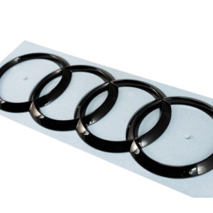 Original AUDI Ringe in Schwarz für die Heckklappe, 20cm x 7cm