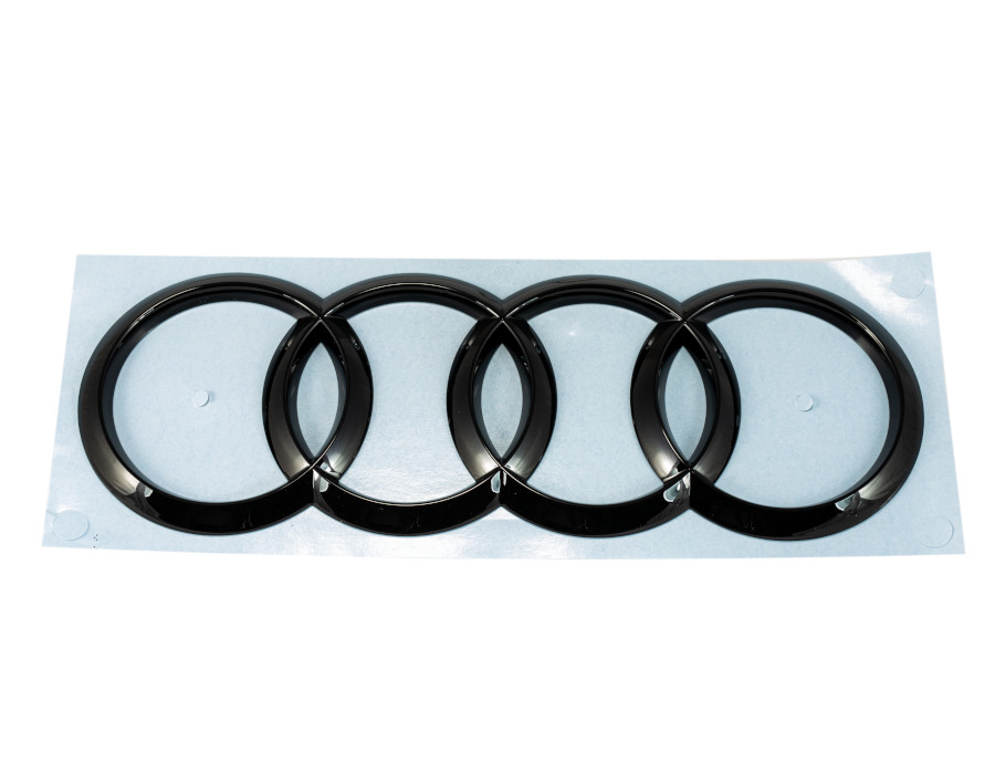 Original Audi Ringe Emblem hinten schwarz glänzend - black