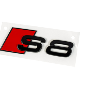 Original AUDI S8 Schriftzug, Logo in Schwarz für die Heckklappe, 10,5cm x 4,7cm